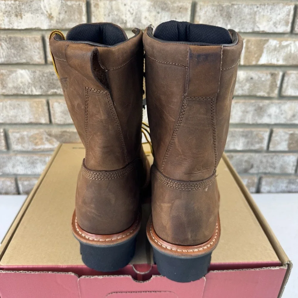 Red Wing Shoes 4420 LoggerMax Leather Work Boots Steel Toe Brown Sz 9D